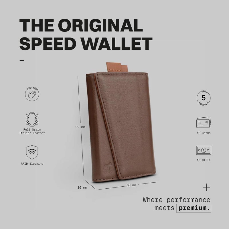 The Frenchie Co. - Speed Wallet - Front Pocket Minimalist Wallet - Ultra Slim RFID-blocking Card Holder with Quick Access Pull Tab - Full-Grain Italian Leather, Holds up to 8 Cards - Image 2